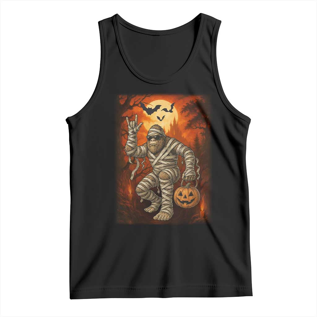 Halloween Mummy Bigfoot Tank Top Funny Cryptid Gift - Wonder Print Shop