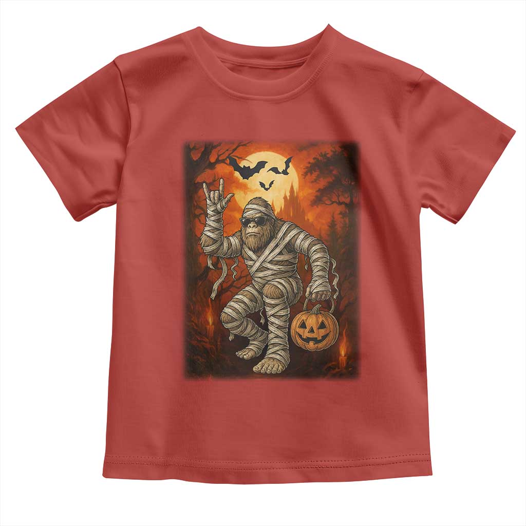 Halloween Mummy Bigfoot Toddler T Shirt Funny Cryptid Gift - Wonder Print Shop