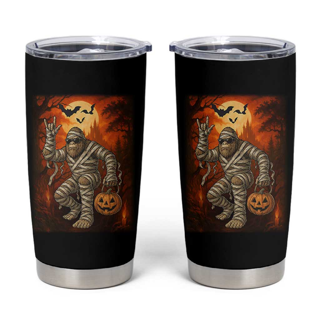 Halloween Mummy Bigfoot Tumbler Cup Funny Cryptid Gift