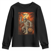 Halloween Mummy Bigfoot Youth Sweatshirt Funny Cryptid Gift - Wonder Print Shop