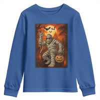 Halloween Mummy Bigfoot Youth Sweatshirt Funny Cryptid Gift - Wonder Print Shop
