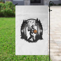 Funny Halloween Bigfoot With Jack O Lantern Garden Flag - Wonder Print Shop