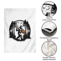 Funny Halloween Bigfoot With Jack O Lantern Garden Flag - Wonder Print Shop