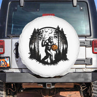 Funny Halloween Bigfoot With Jack O Lantern Spare Tire Cover - Wonder Print Shop