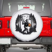 Funny Halloween Bigfoot With Jack O Lantern Spare Tire Cover - Wonder Print Shop