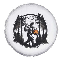 Funny Halloween Bigfoot With Jack O Lantern Spare Tire Cover - Wonder Print Shop