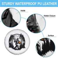 Funny Halloween Bigfoot With Jack O Lantern Spare Tire Cover - Wonder Print Shop