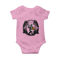 Funny Halloween Bigfoot With Jack O Lantern Baby Onesie - Wonder Print Shop
