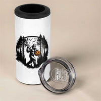 Funny Halloween Bigfoot With Jack O Lantern 4 in 1 Can Cooler Tumbler
