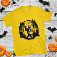 Funny Halloween Bigfoot With Jack O Lantern T Shirt - Wonder Print Shop