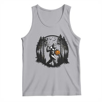 Funny Halloween Bigfoot With Jack O Lantern Tank Top - Wonder Print Shop