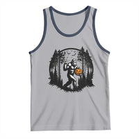 Funny Halloween Bigfoot With Jack O Lantern Tank Top - Wonder Print Shop