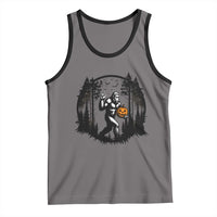 Funny Halloween Bigfoot With Jack O Lantern Tank Top - Wonder Print Shop