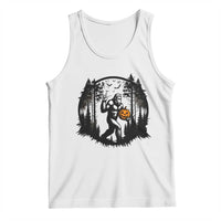 Funny Halloween Bigfoot With Jack O Lantern Tank Top - Wonder Print Shop