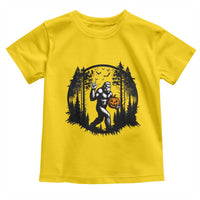Funny Halloween Bigfoot With Jack O Lantern Toddler T Shirt - Wonder Print Shop