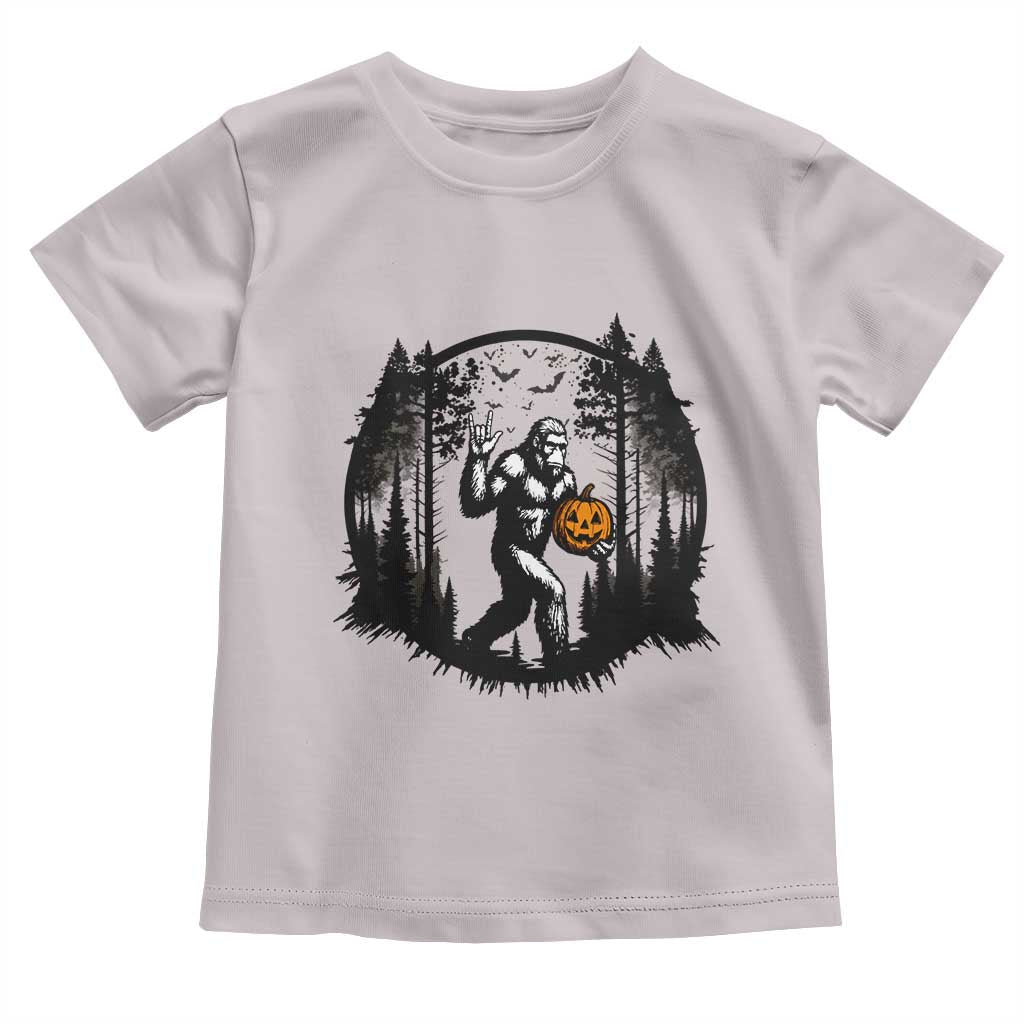Funny Halloween Bigfoot With Jack O Lantern Toddler T Shirt - Wonder Print Shop