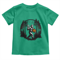 Funny Halloween Bigfoot With Jack O Lantern Toddler T Shirt - Wonder Print Shop