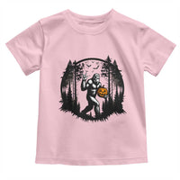 Funny Halloween Bigfoot With Jack O Lantern Toddler T Shirt - Wonder Print Shop