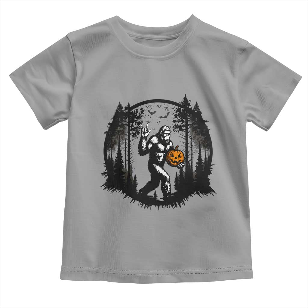 Funny Halloween Bigfoot With Jack O Lantern Toddler T Shirt - Wonder Print Shop