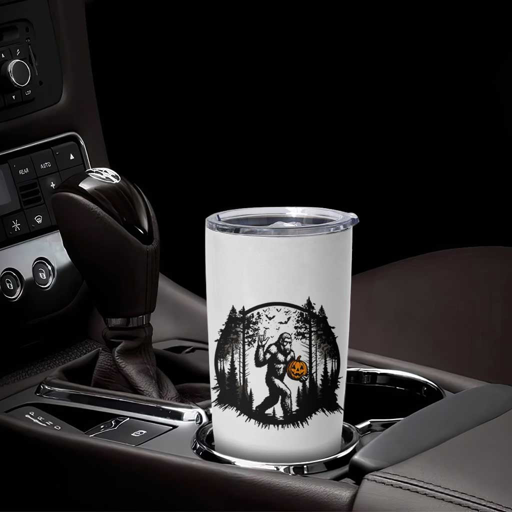 Funny Halloween Bigfoot With Jack O Lantern Tumbler Cup