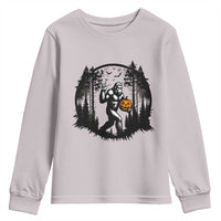 Funny Halloween Bigfoot With Jack O Lantern Youth Sweatshirt - Wonder Print Shop