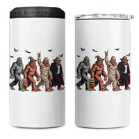Funny Halloween 4 in 1 Can Cooler Tumbler Bigfoot Monster Cosplay Characters