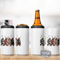 Funny Halloween 4 in 1 Can Cooler Tumbler Bigfoot Monster Cosplay Characters