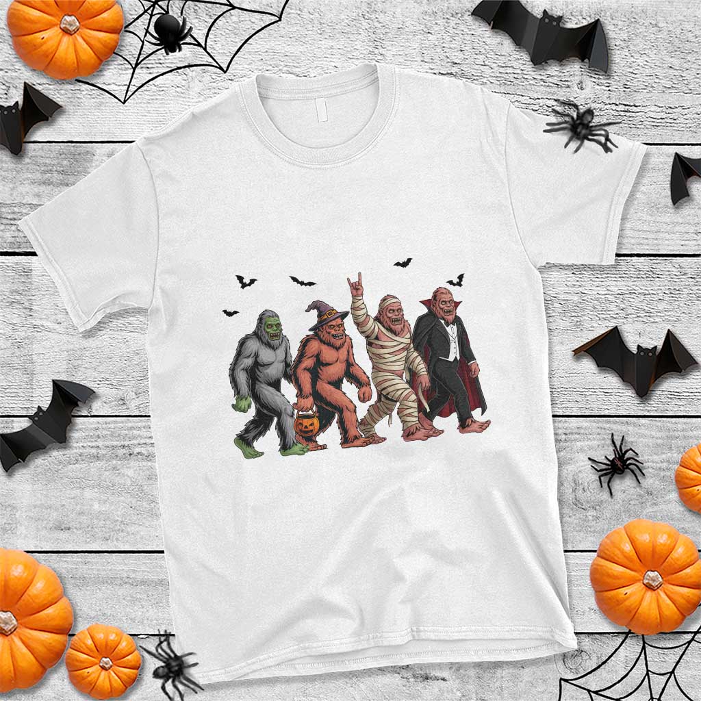 Funny Halloween T Shirt Bigfoot Monster Cosplay Characters - Wonder Print Shop