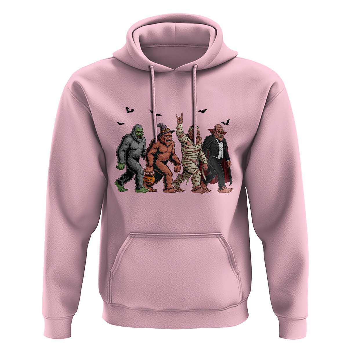 Funny Halloween Hoodie Bigfoot Monster Cosplay Characters - Wonder Print Shop