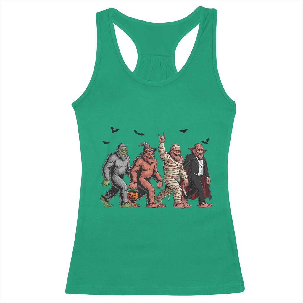 Funny Halloween Racerback Tank Top Bigfoot Monster Cosplay Characters - Wonder Print Shop
