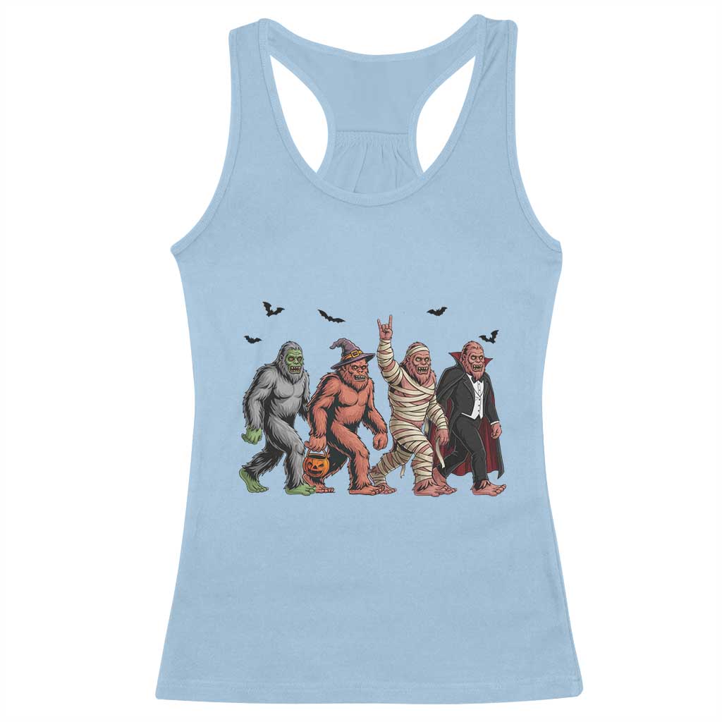 Funny Halloween Racerback Tank Top Bigfoot Monster Cosplay Characters - Wonder Print Shop