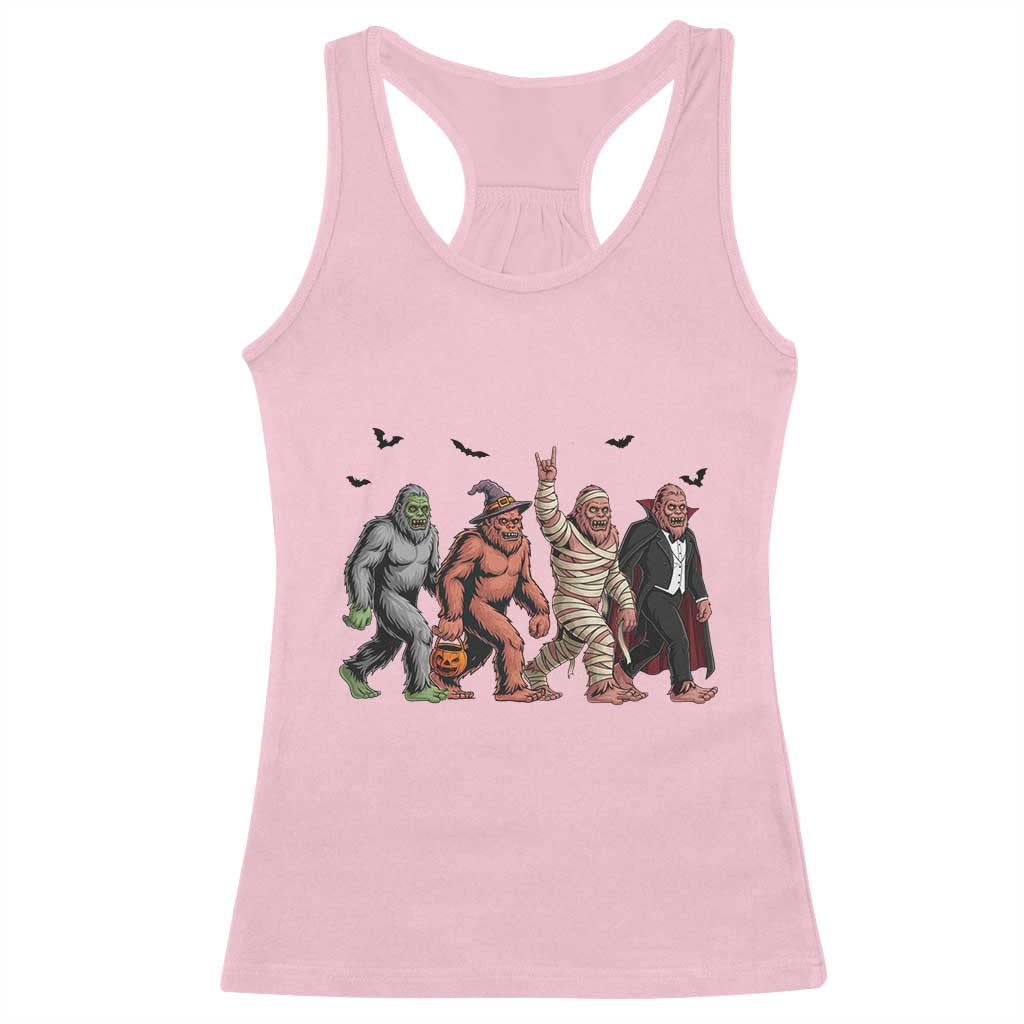Funny Halloween Racerback Tank Top Bigfoot Monster Cosplay Characters - Wonder Print Shop