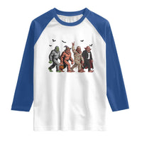 Funny Halloween Raglan Shirt Bigfoot Monster Cosplay Characters - Wonder Print Shop
