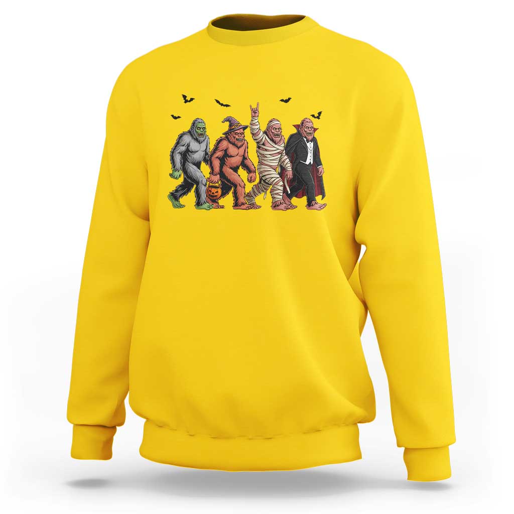 Funny Halloween Sweatshirt Bigfoot Monster Cosplay Characters - Wonder Print Shop