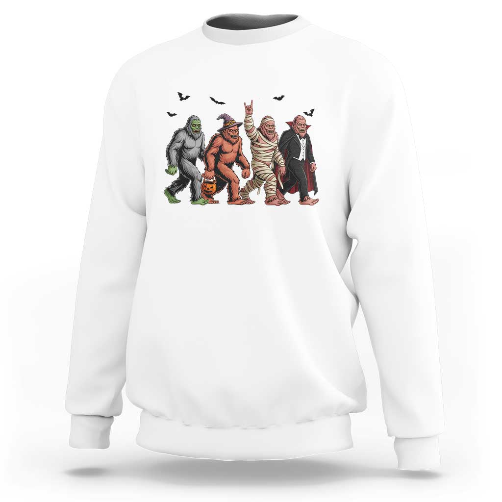 Funny Halloween Sweatshirt Bigfoot Monster Cosplay Characters - Wonder Print Shop