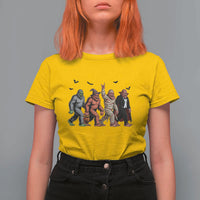 Funny Halloween T Shirt For Women Bigfoot Monster Cosplay Characters - Wonder Print Shop
