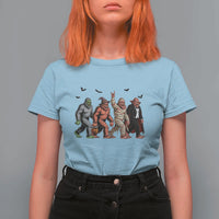 Funny Halloween T Shirt For Women Bigfoot Monster Cosplay Characters - Wonder Print Shop