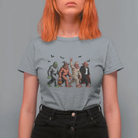 Funny Halloween T Shirt For Women Bigfoot Monster Cosplay Characters - Wonder Print Shop
