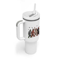 Funny Halloween Tumbler With Handle Bigfoot Monster Cosplay Characters