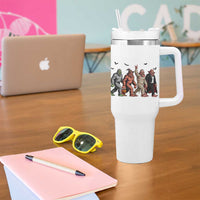 Funny Halloween Tumbler With Handle Bigfoot Monster Cosplay Characters