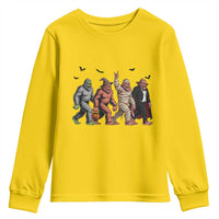 Funny Halloween Youth Sweatshirt Bigfoot Monster Cosplay Characters - Wonder Print Shop