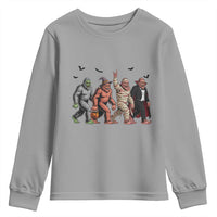 Funny Halloween Youth Sweatshirt Bigfoot Monster Cosplay Characters - Wonder Print Shop