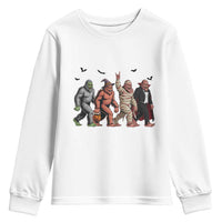 Funny Halloween Youth Sweatshirt Bigfoot Monster Cosplay Characters - Wonder Print Shop