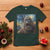 Funny Halloween T Shirt Bigfoot Selfie With Ghost Starry Night Art - Wonder Print Shop