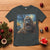 Funny Halloween T Shirt Bigfoot Selfie With Ghost Starry Night Art - Wonder Print Shop