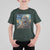 Funny Halloween T Shirt For Kid Bigfoot Selfie With Ghost Starry Night Art - Wonder Print Shop