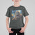 Funny Halloween T Shirt For Kid Bigfoot Selfie With Ghost Starry Night Art - Wonder Print Shop