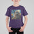 Funny Halloween T Shirt For Kid Bigfoot Selfie With Ghost Starry Night Art - Wonder Print Shop