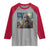 Funny Halloween Raglan Shirt Bigfoot Selfie With Ghost Starry Night Art - Wonder Print Shop