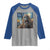 Funny Halloween Raglan Shirt Bigfoot Selfie With Ghost Starry Night Art - Wonder Print Shop